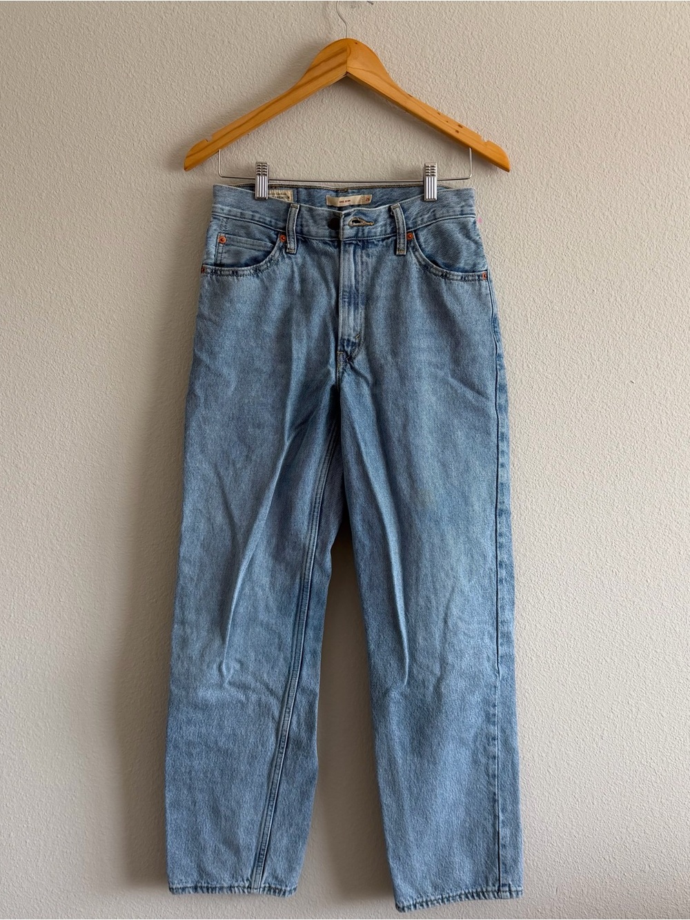 Levi's Light Blue High-Rise Straight Jeans